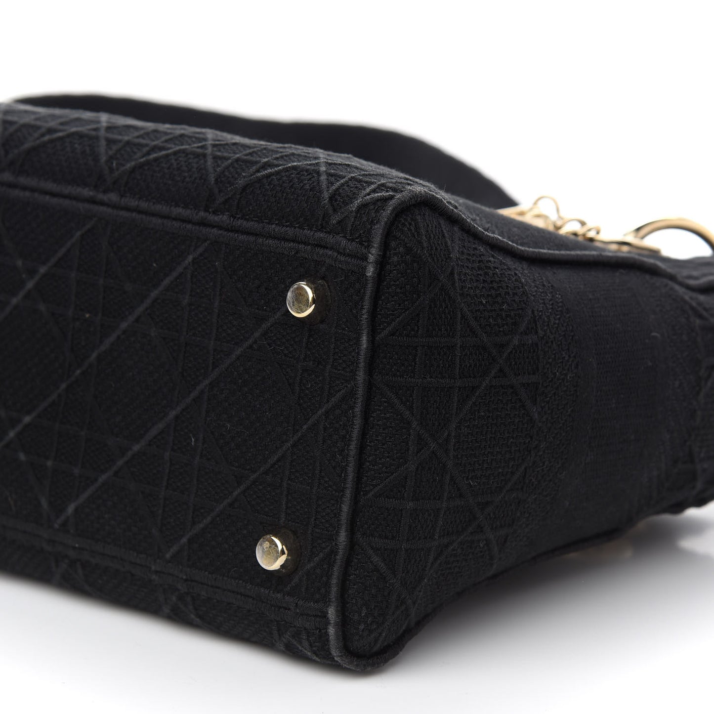 Canvas Embroidered Cannage Medium Lady D-Lite Black
