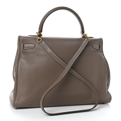 Hermes Swift Kelly Retourne 35 Etoupe 3 of 11