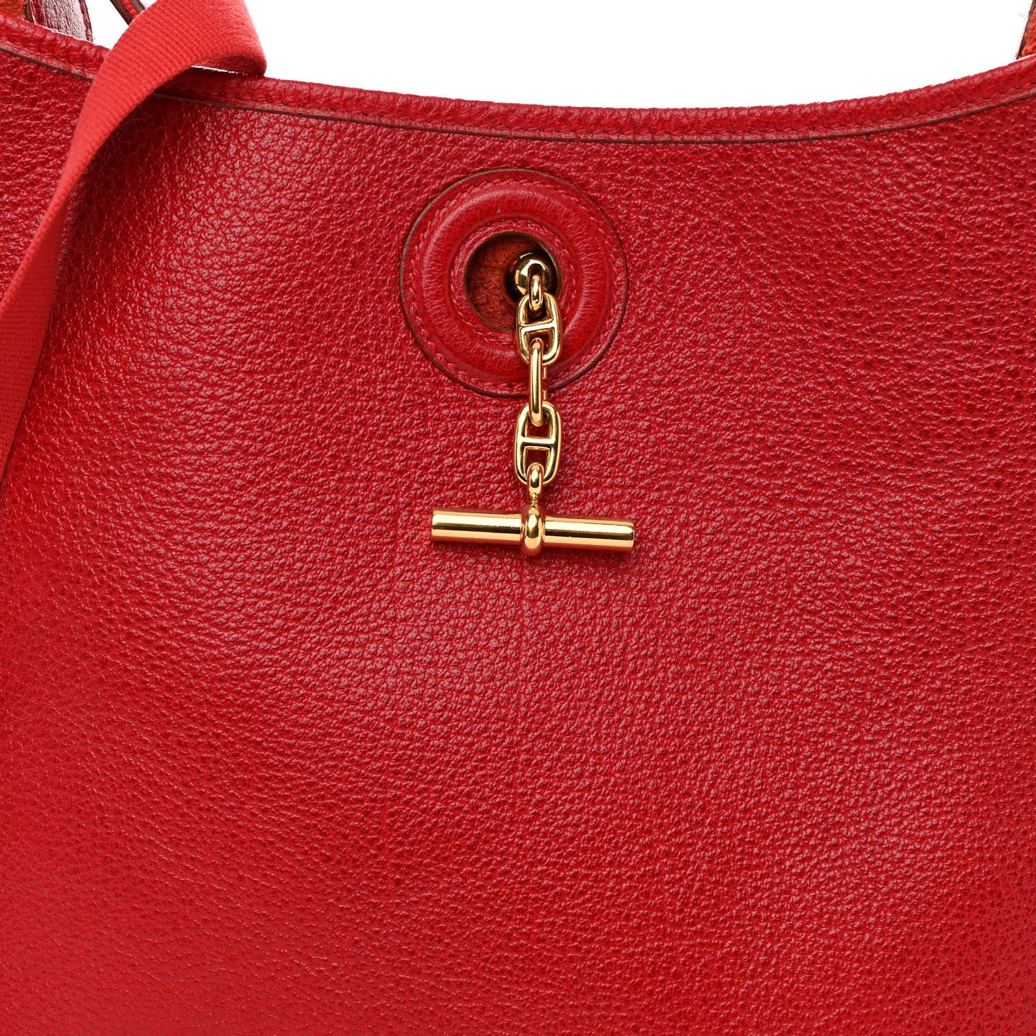Hermes Buffle Skipper Vespa PM Rouge Vif 8 of 10