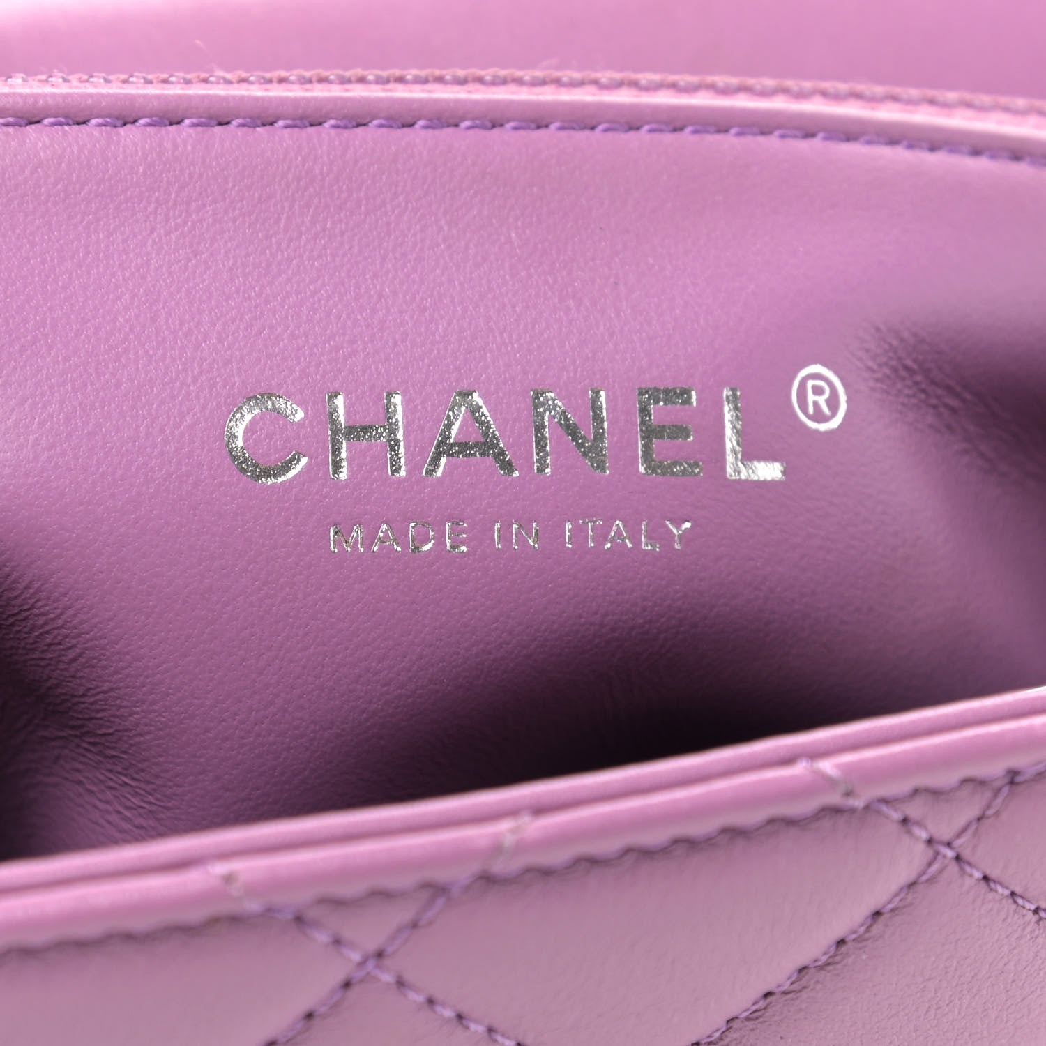 Chanel Lambskin Quilted Small CC Filigree Flap Purple 8 of 10