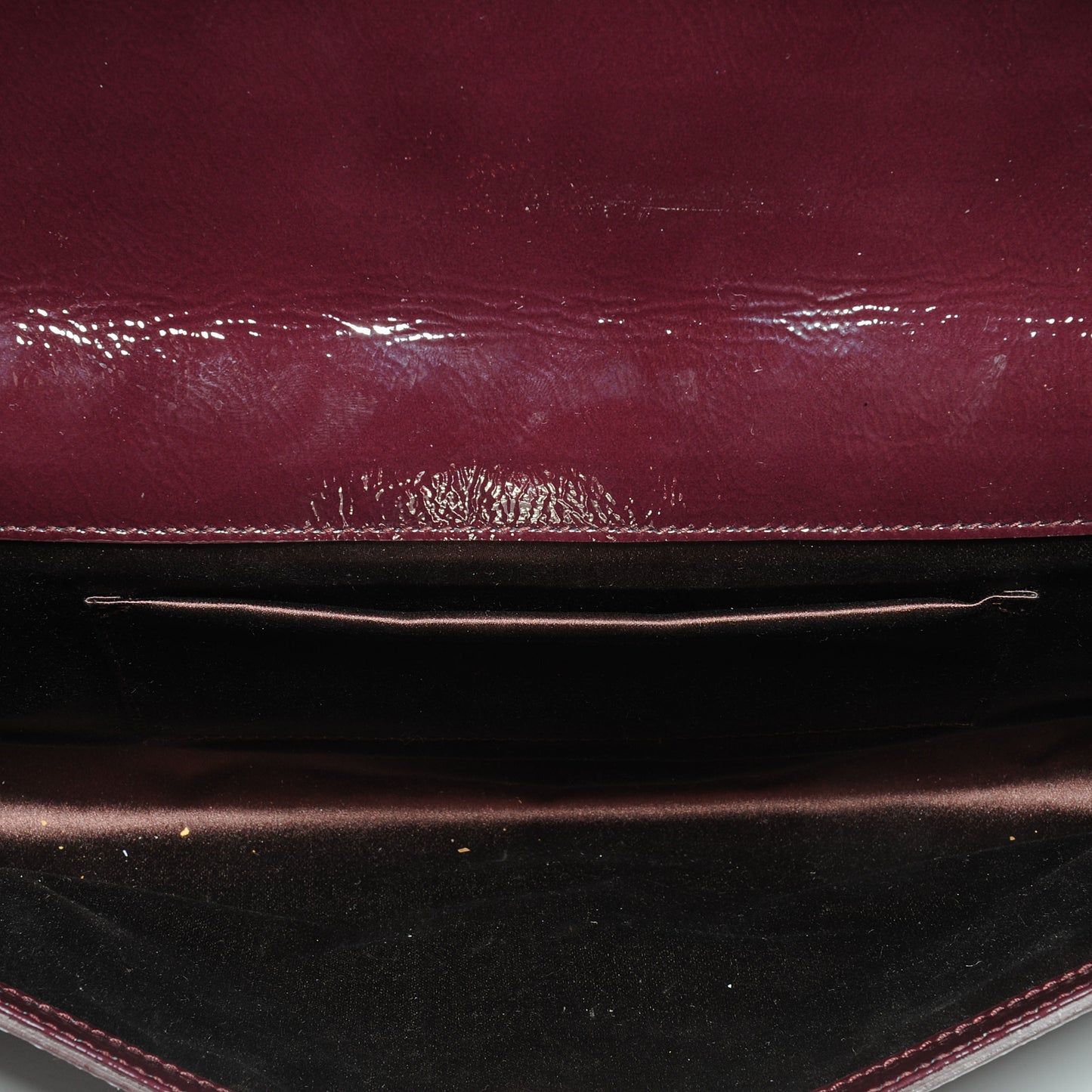 Patent Belle de Jour Large Clutch Burgundy