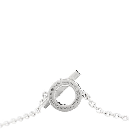 Hermes 18K White Gold Diamond Finesse Bracelet XS 3 of 4