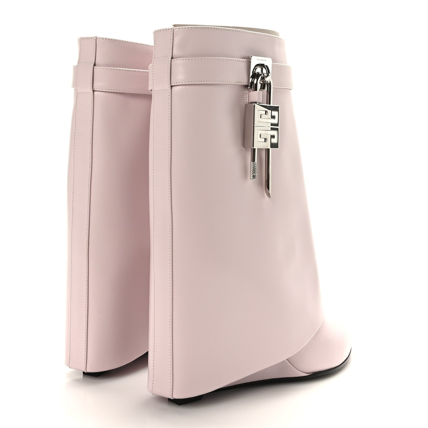 Givenchy Calfskin Shark Lock Ankle Boots 41 Light Pink 4 of 7