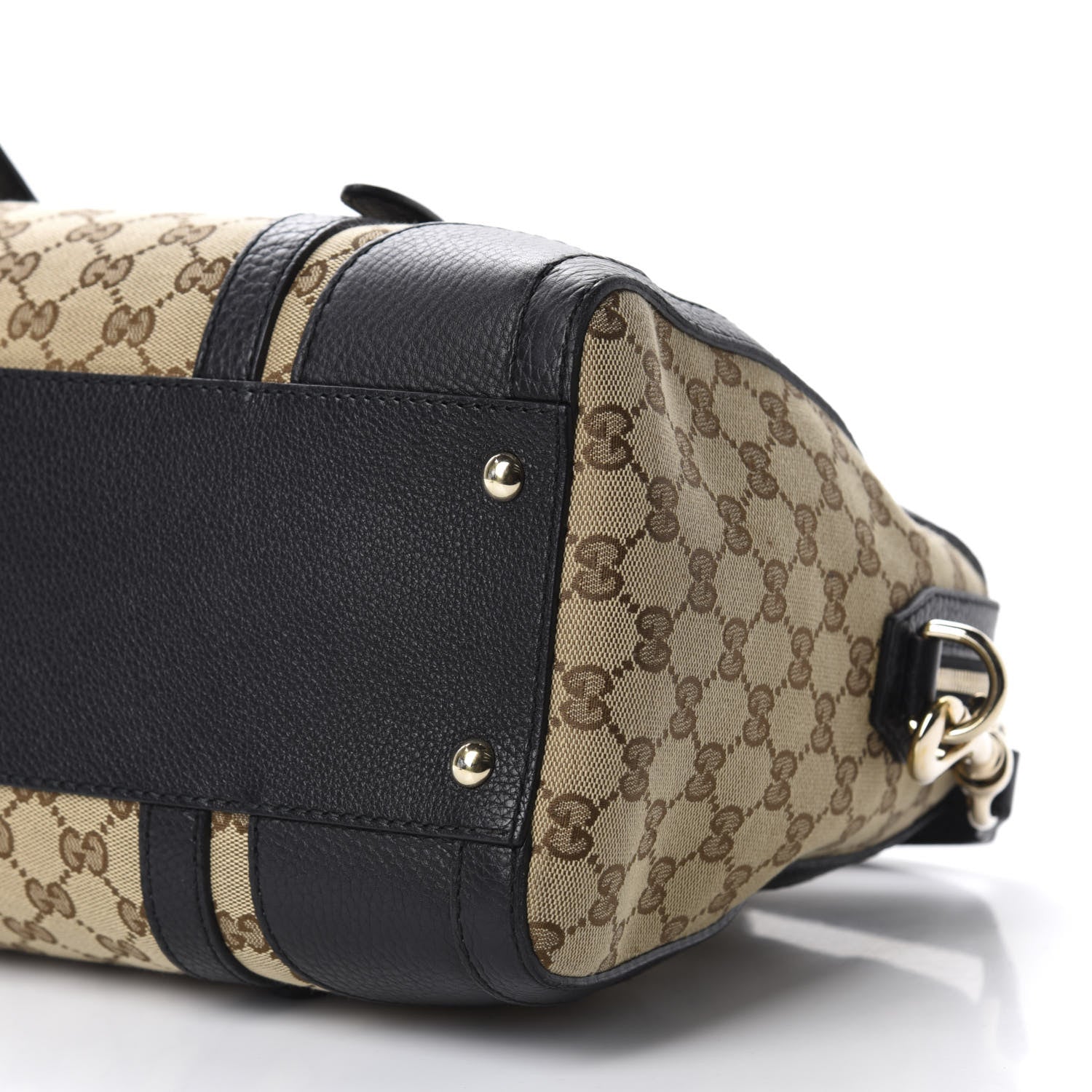 Gucci Monogram Cellarius Calfskin Large Boston Beige Ebony Black 8 of 11