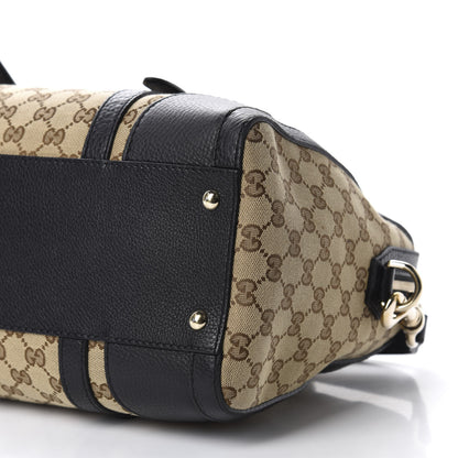 Gucci Monogram Cellarius Calfskin Large Boston Beige Ebony Black 8 of 11