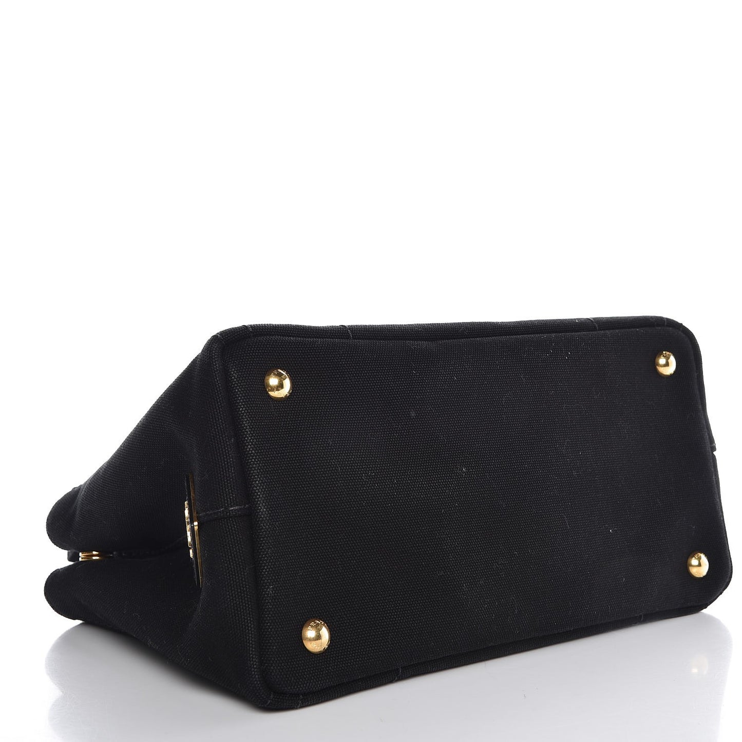 Canapa Small Logo Tote Black Arancio