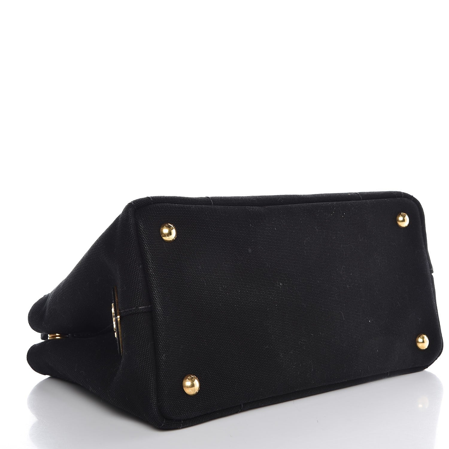 Prada Canapa Small Logo Tote Black Arancio 5 of 8