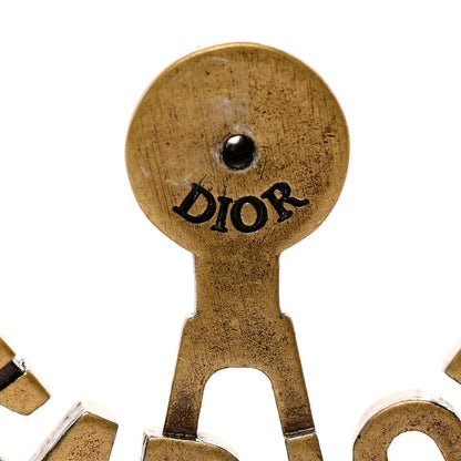 Christian Dior Metal J'Adior Earrings Aged Gold 4 of 5