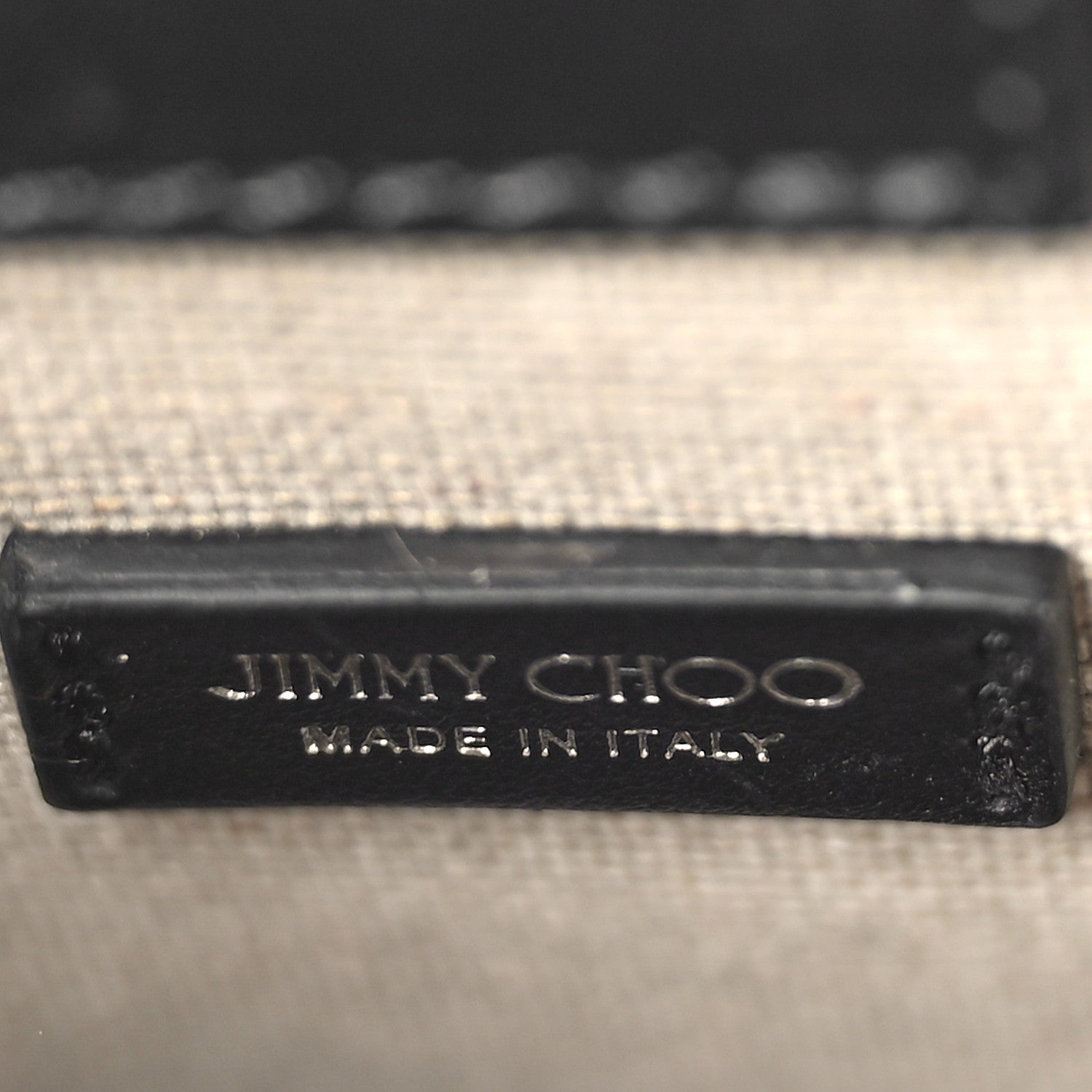 Jimmy Choo Smooth Calfskin Logo Mini Tote Black White 6 of 8