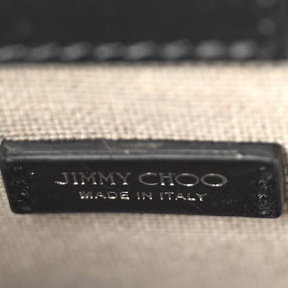 Jimmy Choo Smooth Calfskin Logo Mini Tote Black White 6 of 8