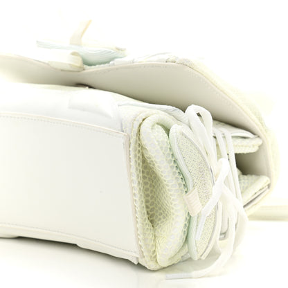 Balenciaga Faux Calfskin Fabric Glow In The Dark Small Sneakerhead Top Handle Bag White 9 of 9