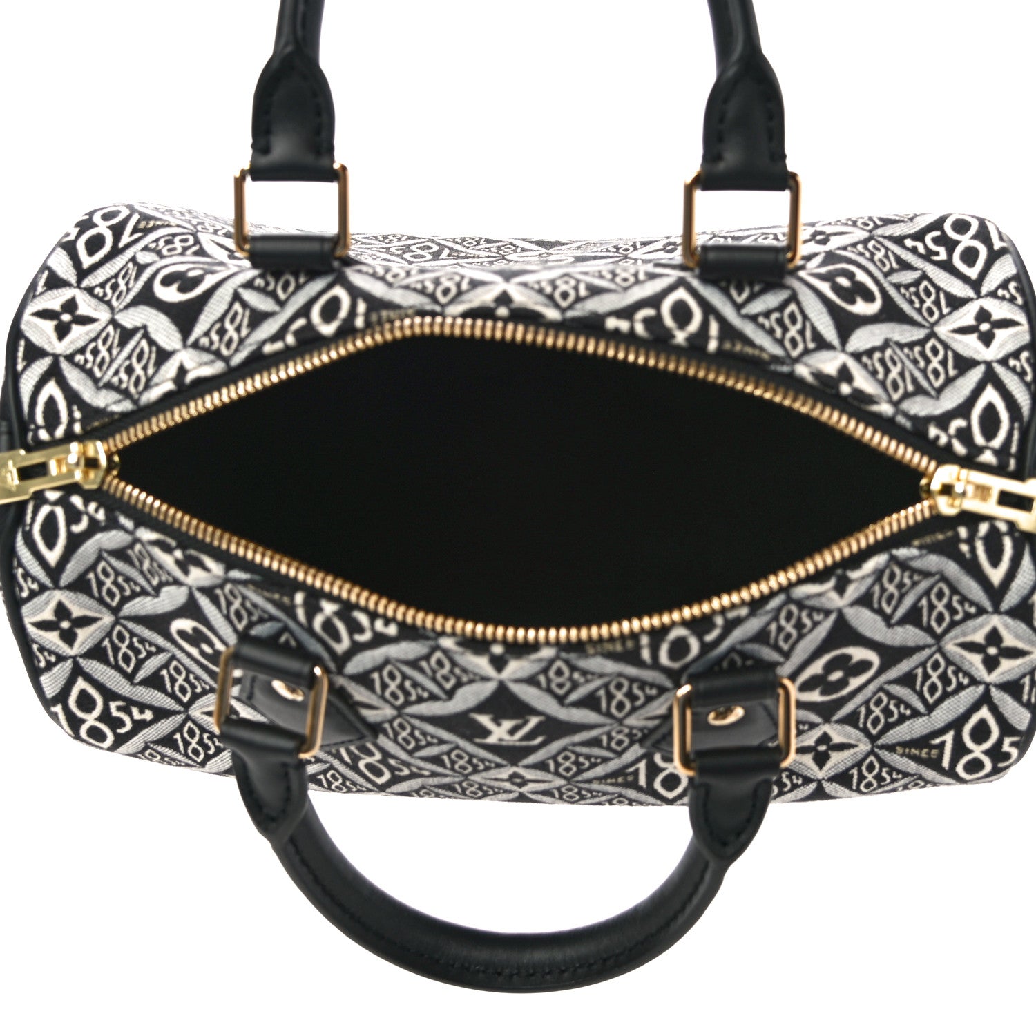 Louis Vuitton Jacquard Since 1854 Speedy Bandouliere 25 Black 5 of 9