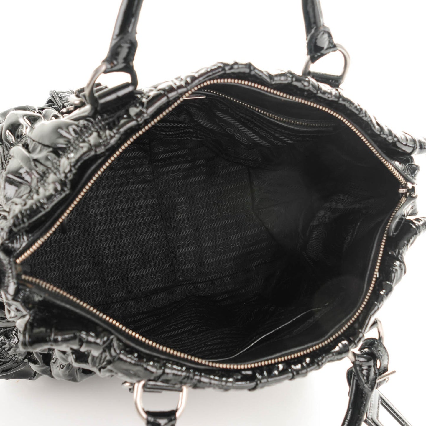 Vernice Gaufre Tote Black