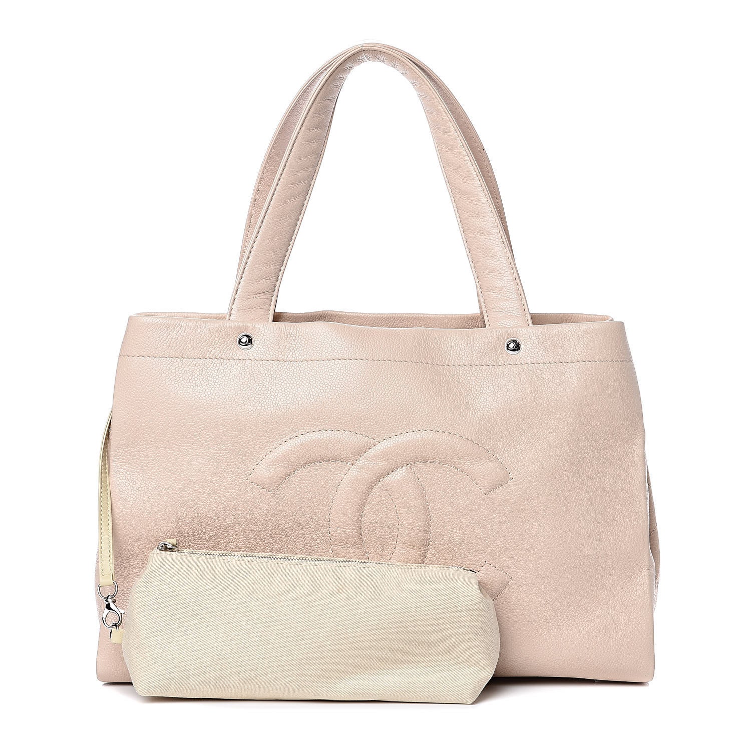 Chanel Caviar CC Tote Beige 3 of 14
