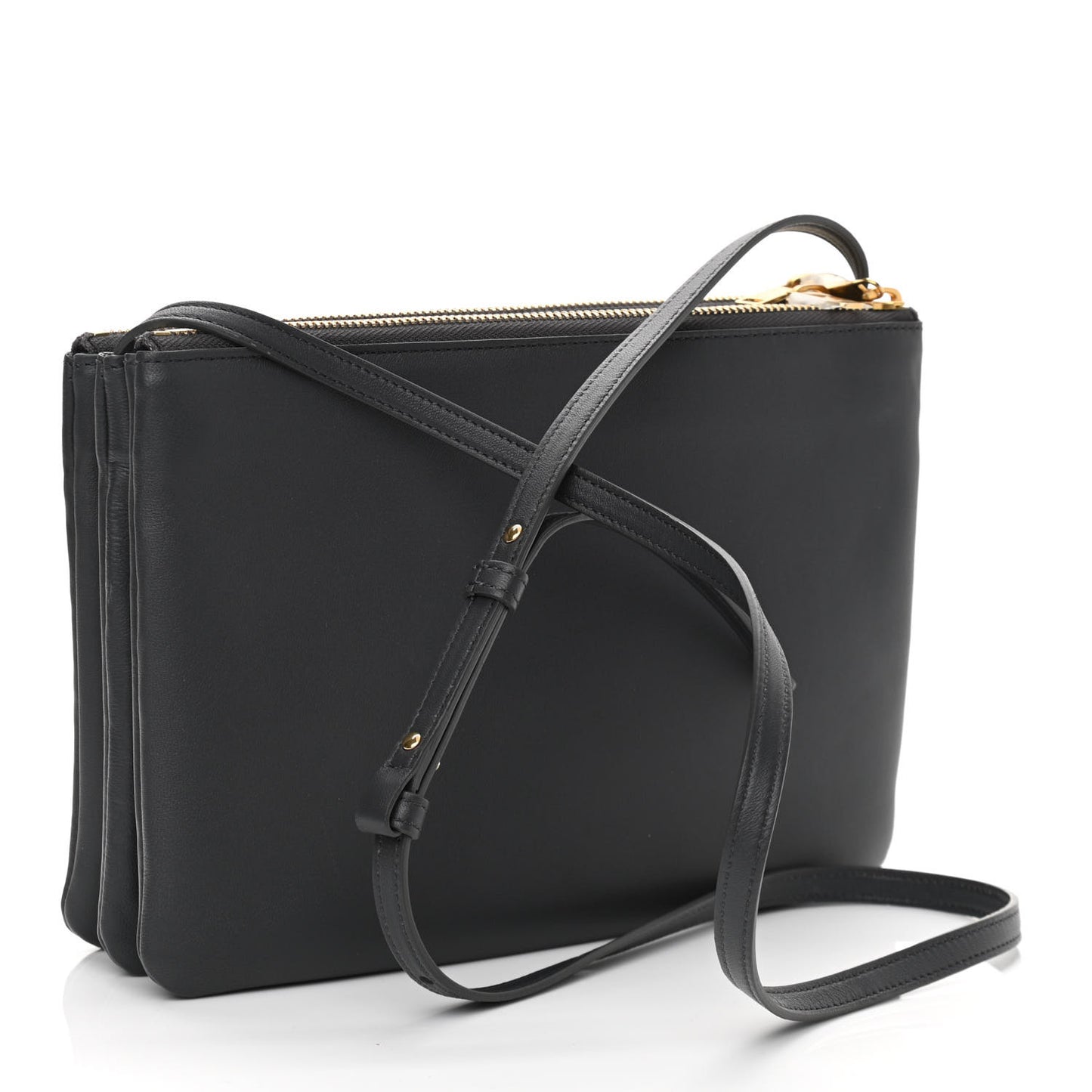 Lambskin Large Trio Crossbody Bag Kohl