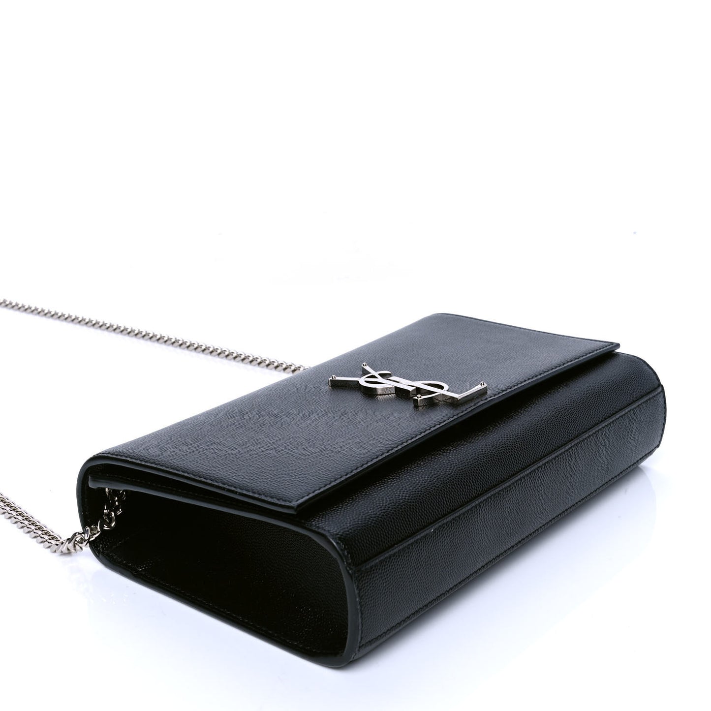 Grain De Poudre Medium Classic Monogram Kate Satchel Black