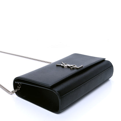 Saint Laurent Grain De Poudre Medium Classic Monogram Kate Satchel Black 2 of 4