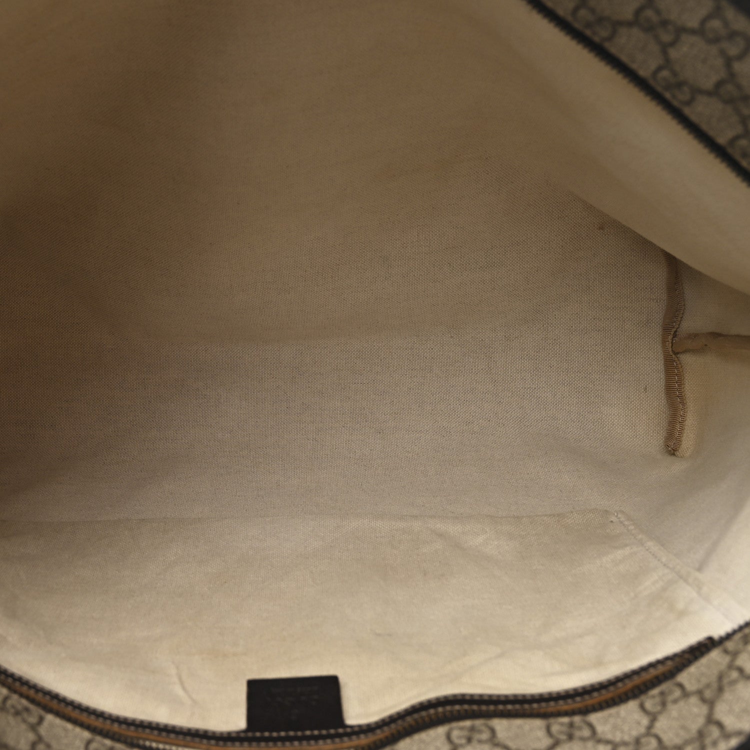 Gucci GG Supreme Monogram Large Zippered Shopping Tote Dark Brown 5 of 13