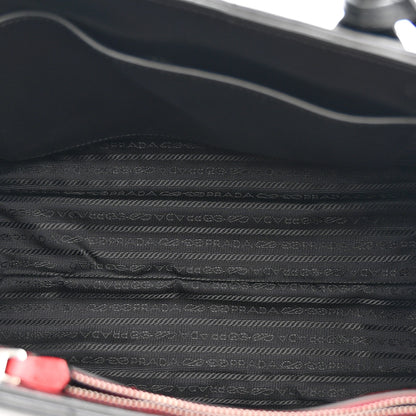 Prada Soft Calfskin Impunture Diagramme Tote Black 5 of 10