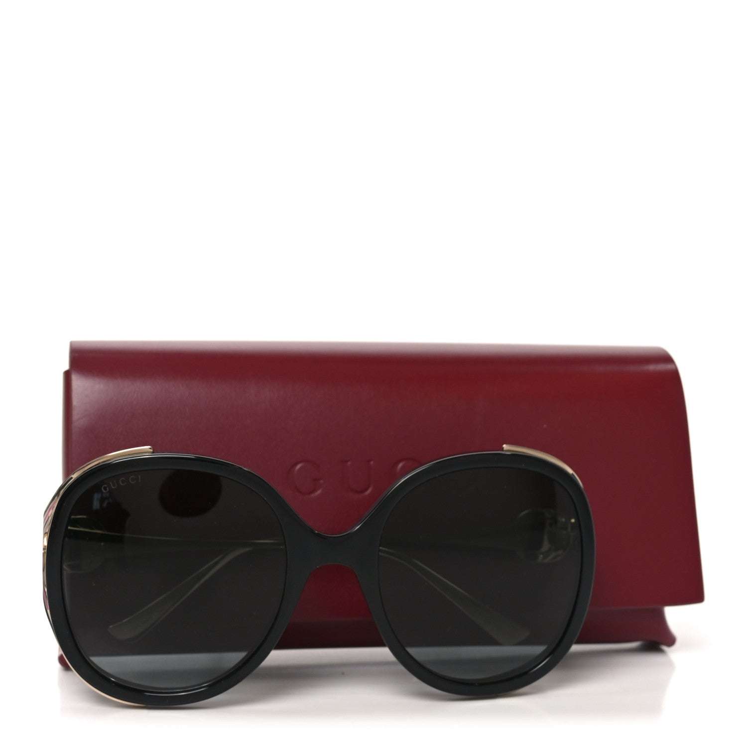 Gucci Round Frame Injected GG0226S Sunglasses Black 7 of 7