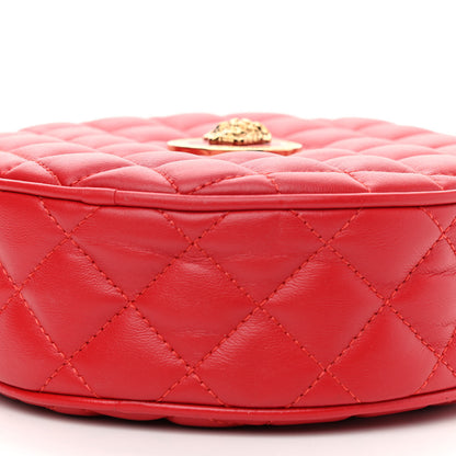 Versace Nappa Quilted La Medusa Round Camera Bag Red 7 of 8
