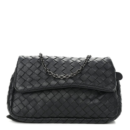 Bottega Veneta Nappa Intrecciato Mini Chain Messenger Black 1 of 11