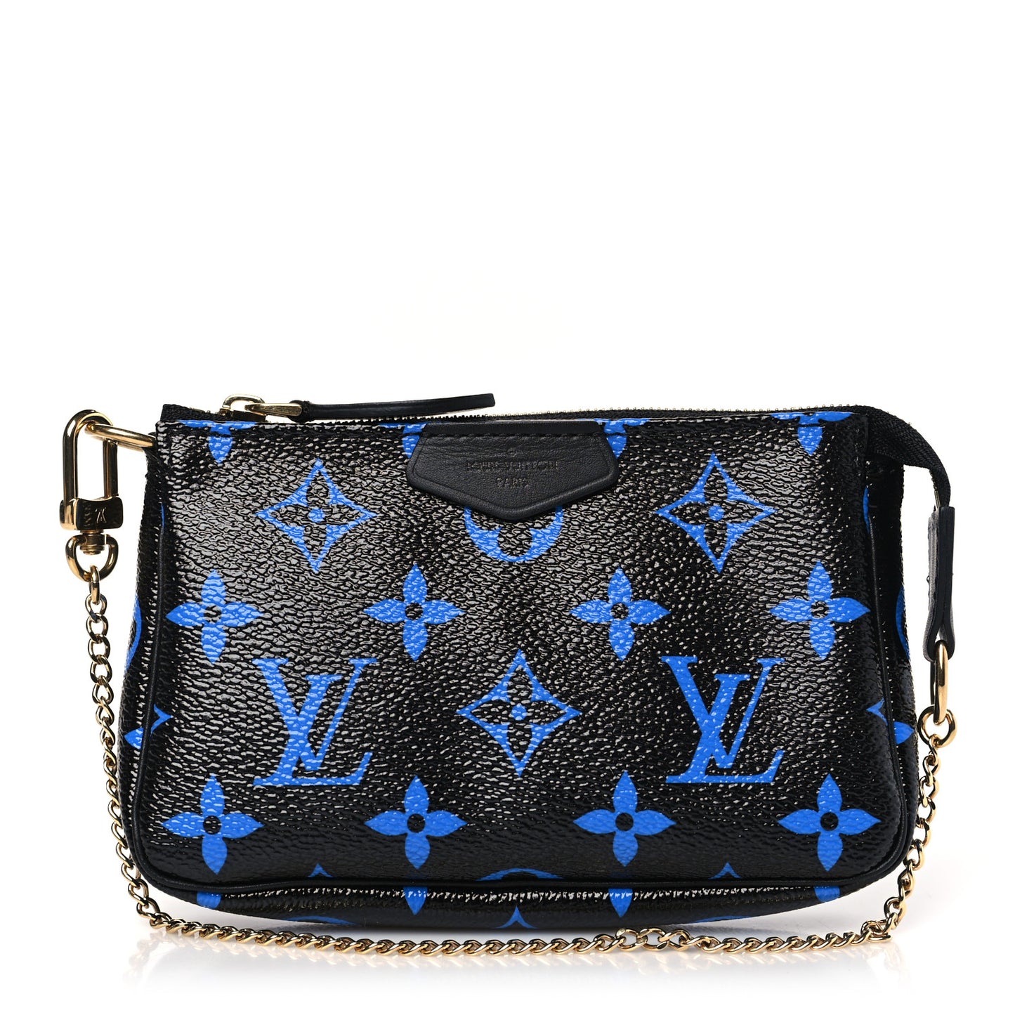 Colored Monogram Mini Pochette Accessories Blue Black