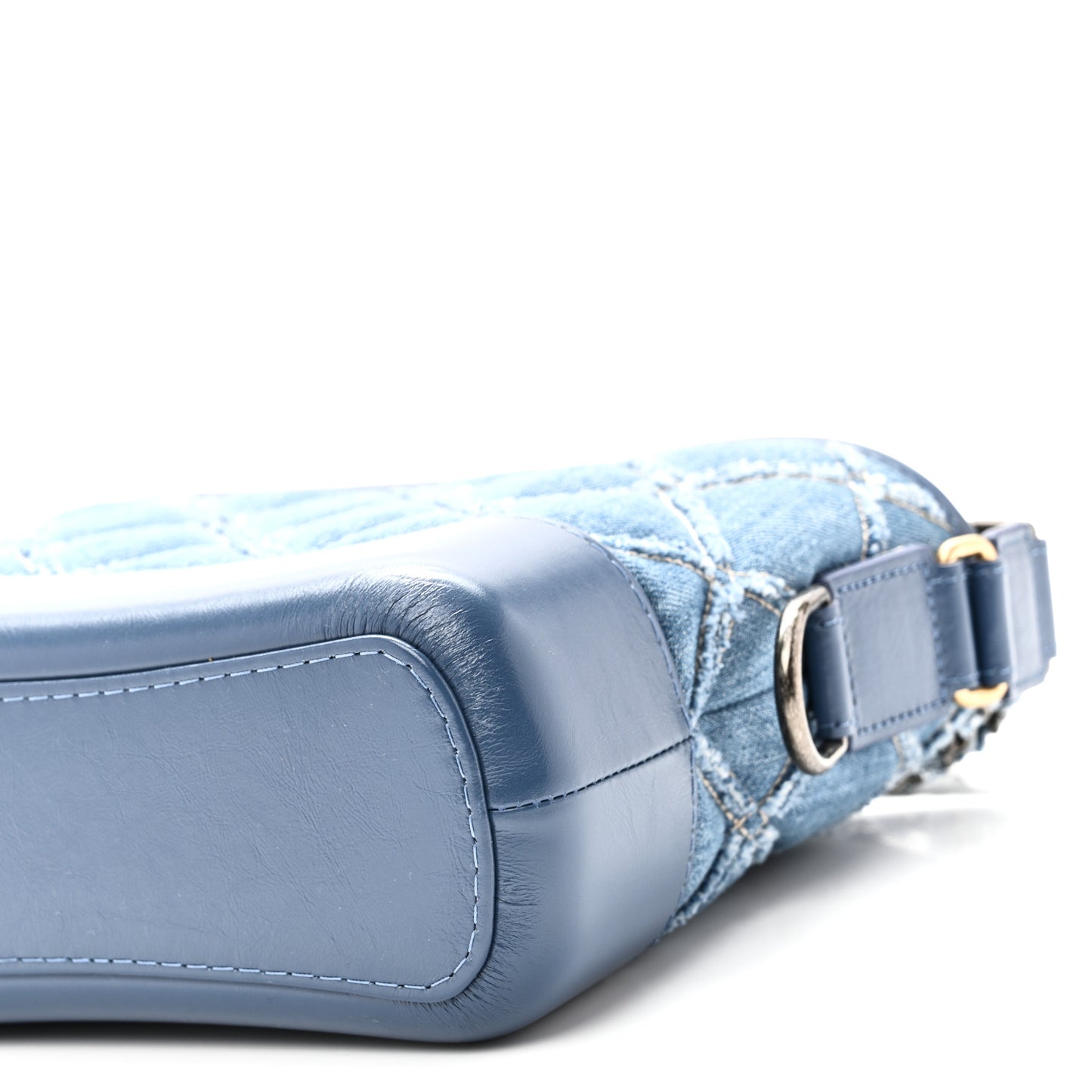 Denim Calfskin Small Gabrielle Hobo Blue