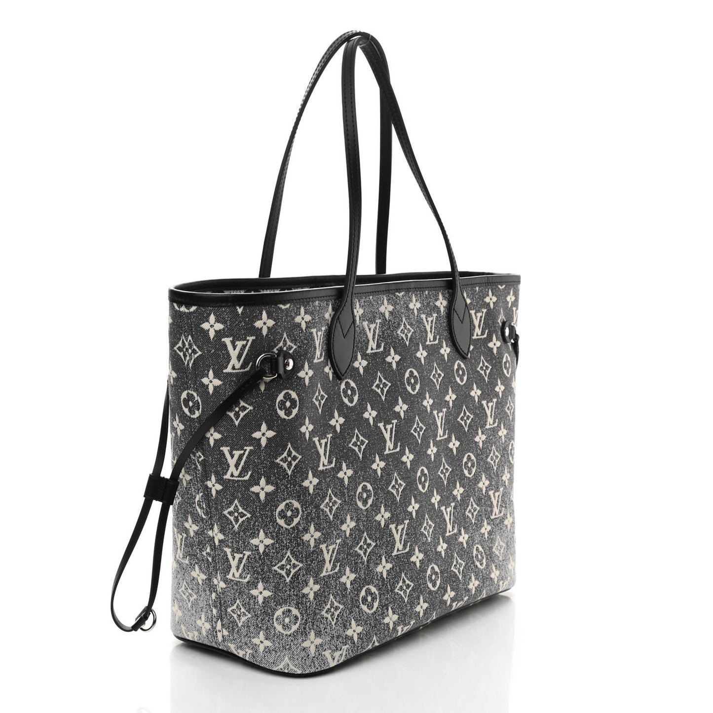 Denim Monogram Jacquard Neverfull MM Grey