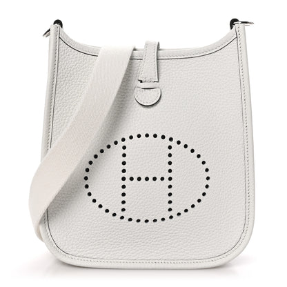 Hermes Taurillon Clemence Amazone Evelyne TPM New White 1 of 11