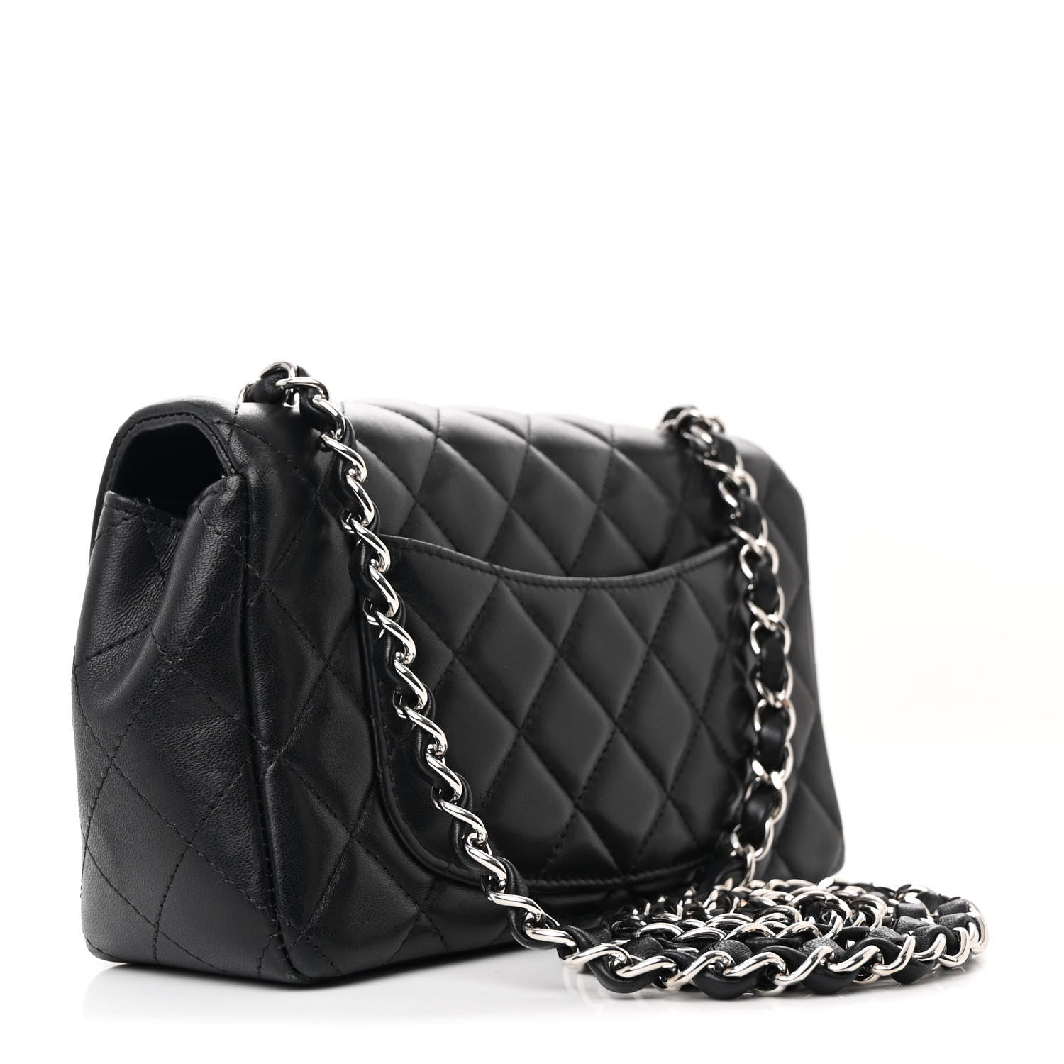 Chanel Lambskin Quilted Mini Rectangular Flap Black 3 of 11