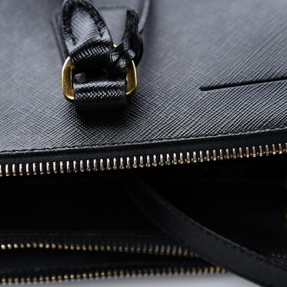 Prada Saffiano Medium Galleria Double Zip Tote Black 22 of 26