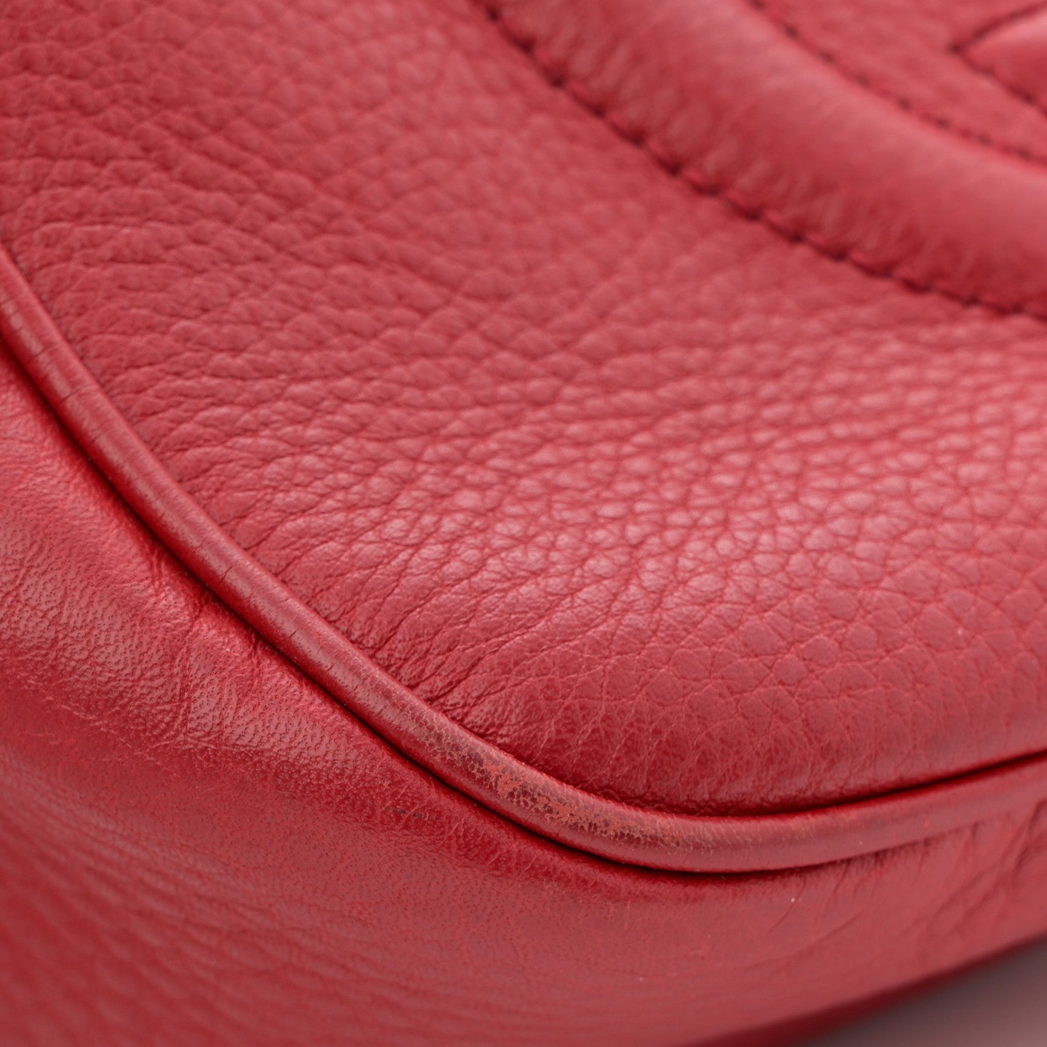 Gucci Pebbled Calfskin Small Soho Disco Bag Vibrant Red 14 of 14