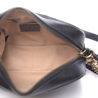Gucci Calfskin Matelasse Mini GG Marmont Chain Shoulder Bag Black 5 of 11