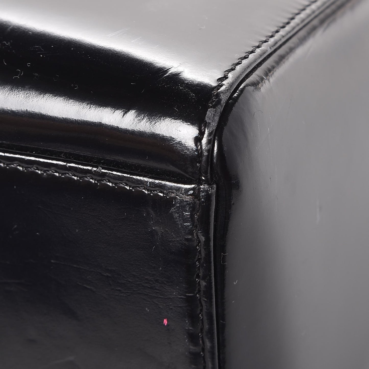 Glazed Calfskin Large Lady Dior Black