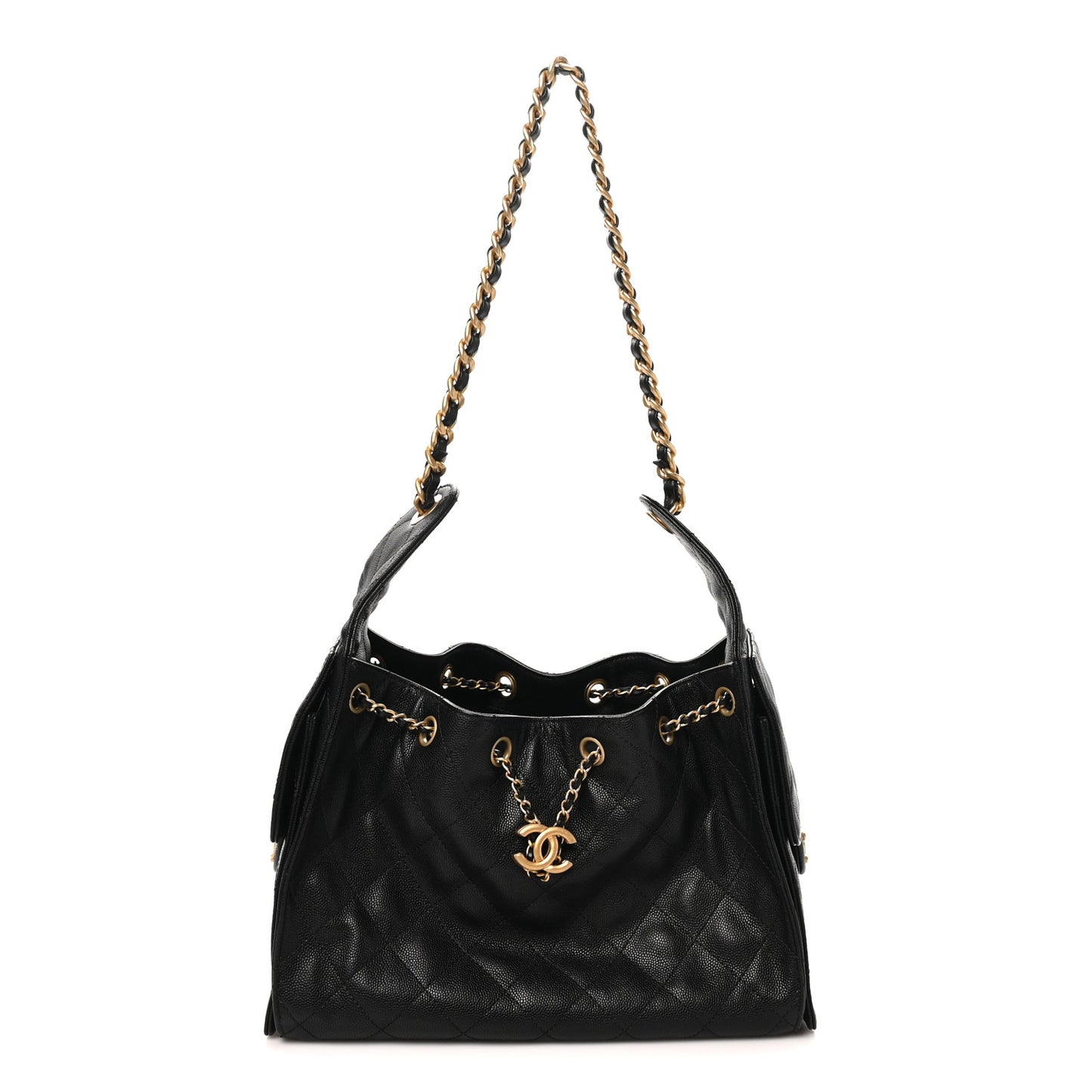 Caviar Quilted Small Chanel 25 Handbag Black