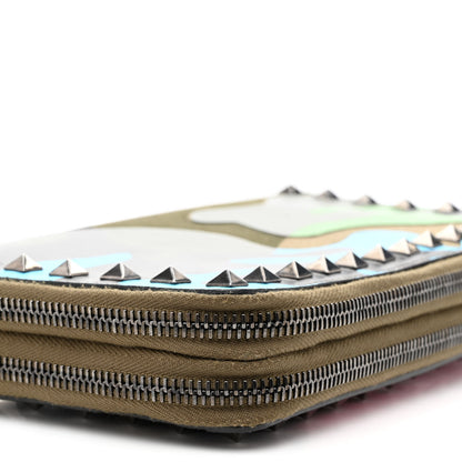 Valentino Garavani Nappa Canvas Camouflage Rockstud Top Handle Travel Wallet Multicolor 8 of 11