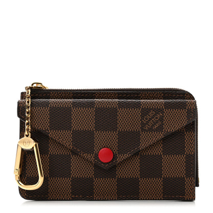 Louis Vuitton Damier Ebene Recto Verso Card Holder Red 1 of 6