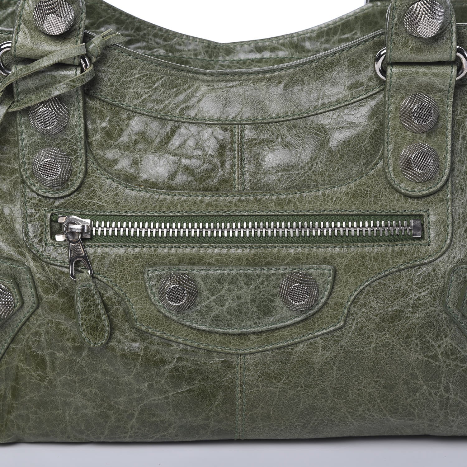 Balenciaga Agneau Giant 21 Silver Hardware Part Time Vert Militaire 9 of 9