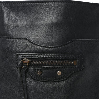 Balenciaga Metallic Calfskin Milkyway Papier Crossbody Bag Black 8 of 10