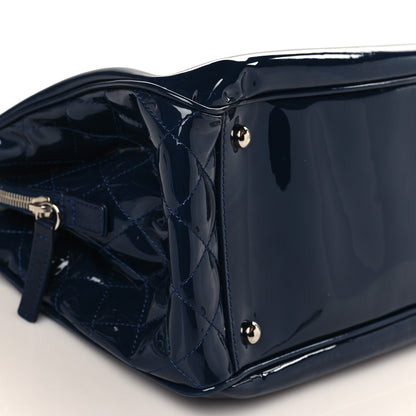 Chanel Vinyl Lipstick Ligne Tote Dark Navy Blue 7 of 8