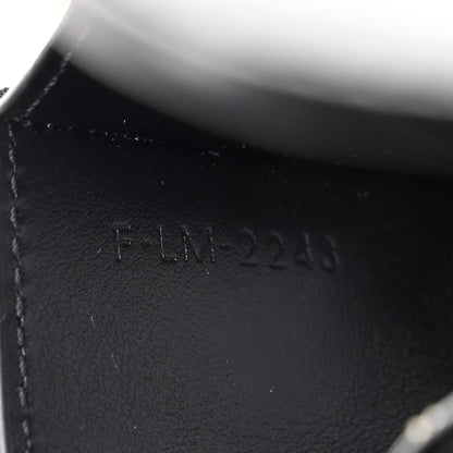 Celine Shiny Calfskin Triomphe Flap Card Holder Black 8 of 9
