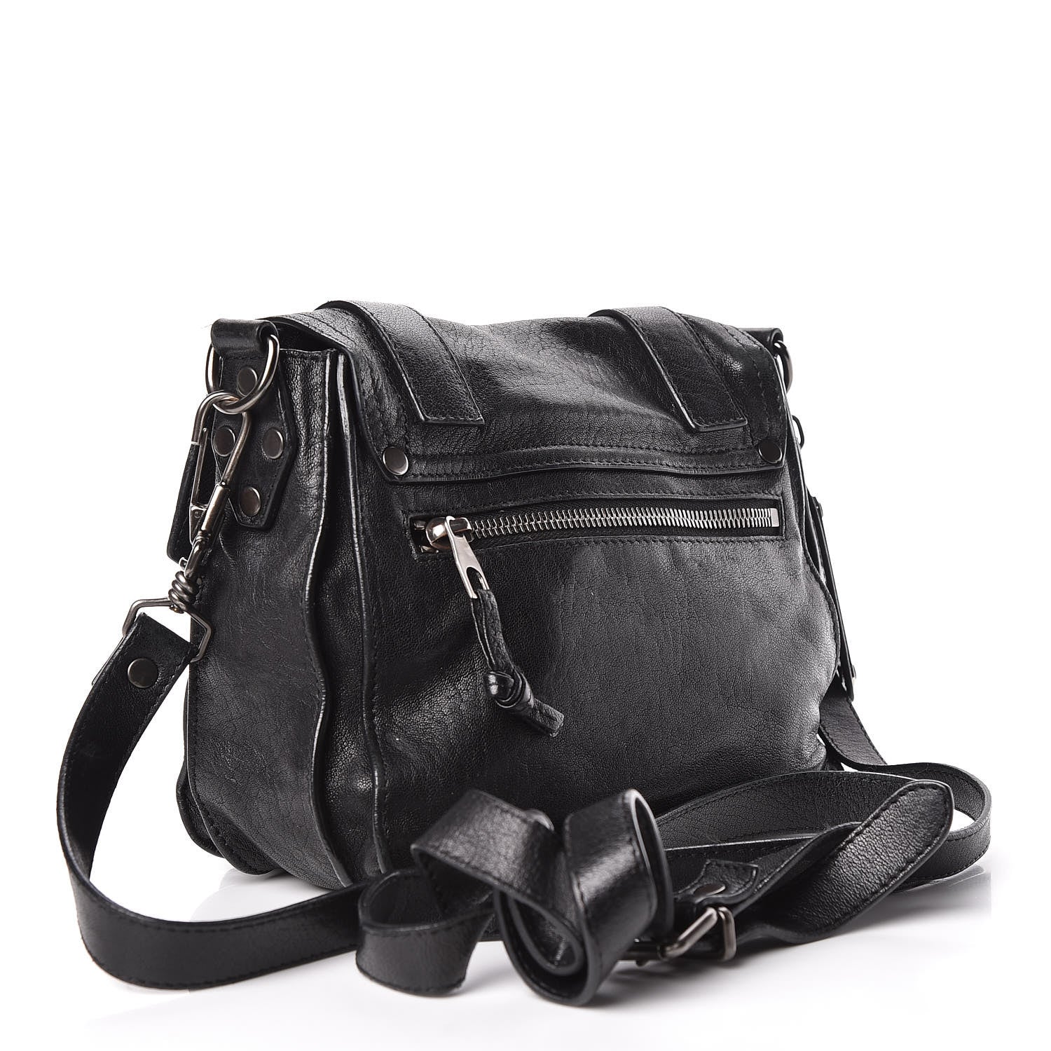 Proenza Schouler Lambskin PS1 Mini Pouch Messenger Black 3 of 27