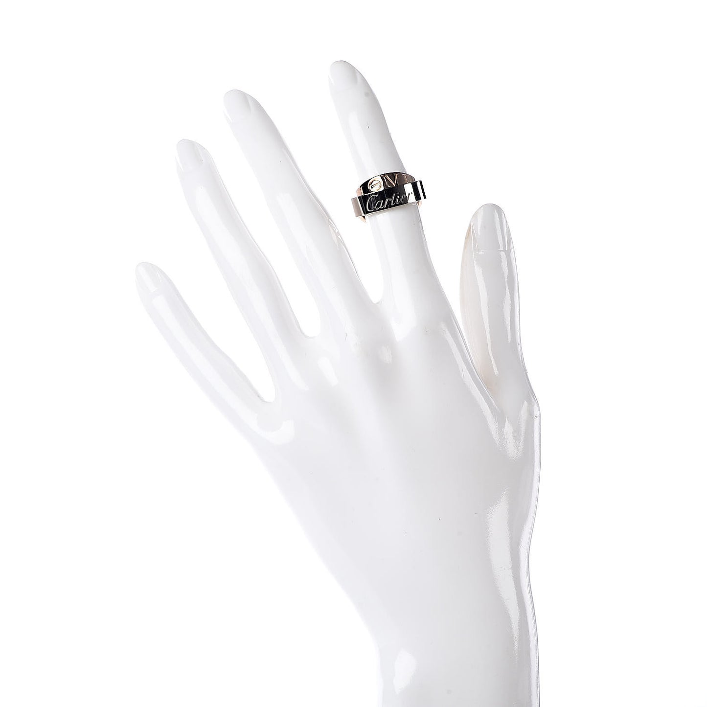 18K White Pink Gold 5.5mm Astro LOVE Ring 49 4.75