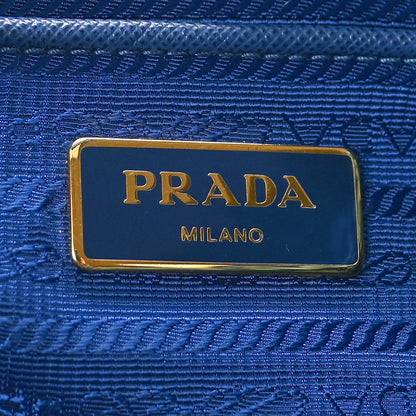 Prada Raffia Crochet Bi-Color Medium Tote Royal Turchese 6 of 8