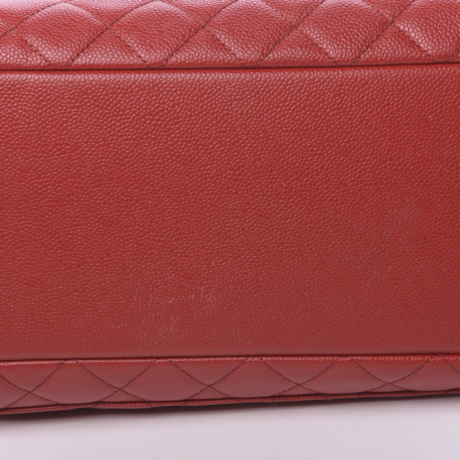 Chanel Caviar Quilted XL Grand Shopping Tote GST Red 11 of 13