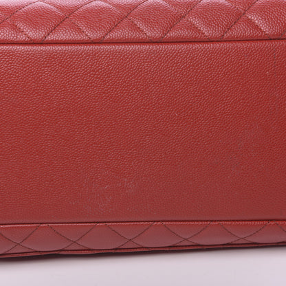 Chanel Caviar Quilted XL Grand Shopping Tote GST Red 11 of 13