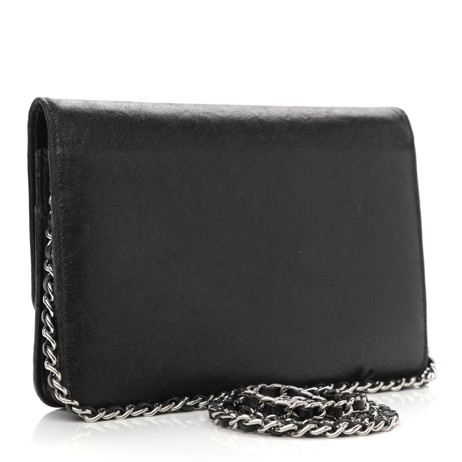 Chanel Goatskin Wallet on Chain WOC Black 2 of 12