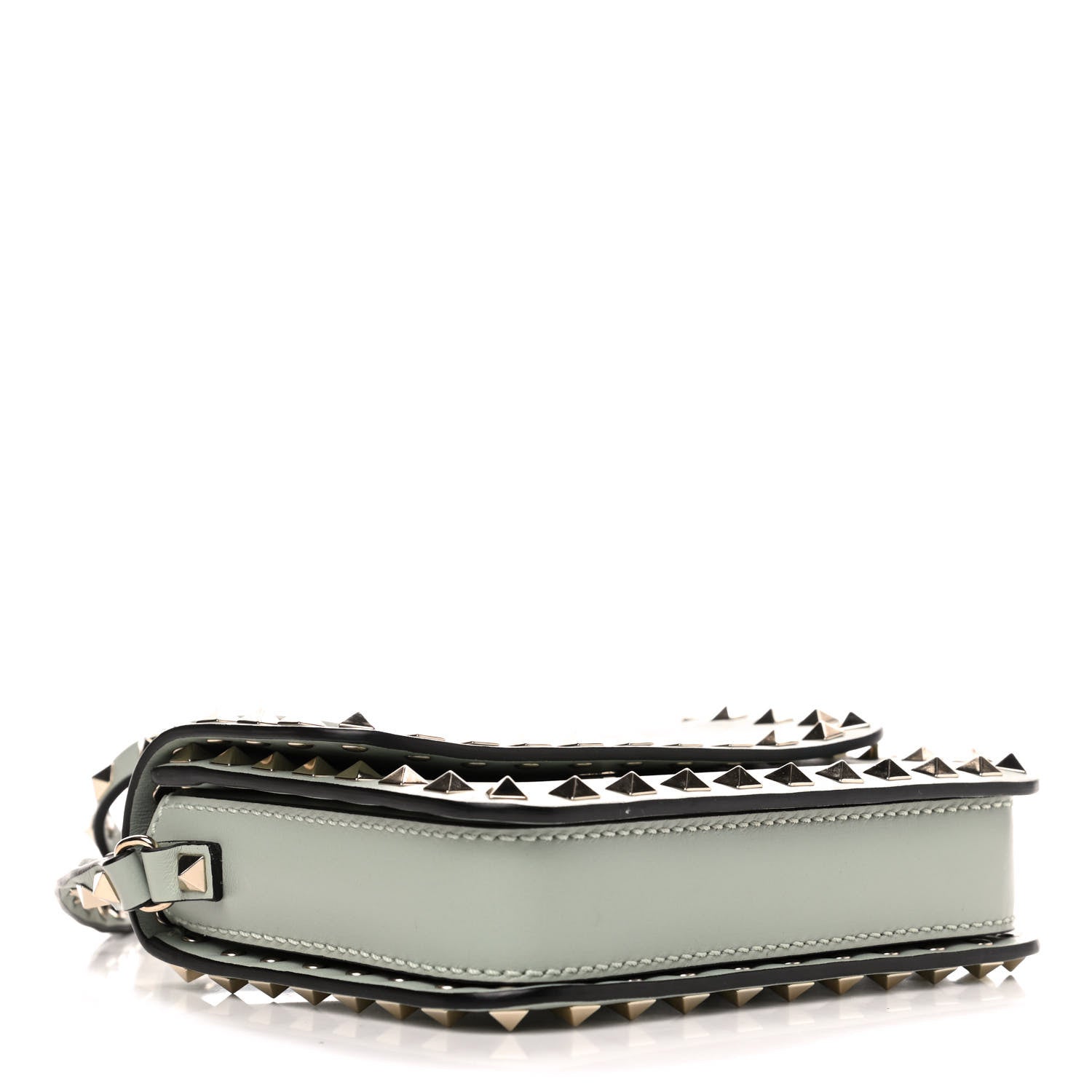 Valentino Garavani Vitello Rockstud Flap Crossbody Bag Water Green 3 of 5