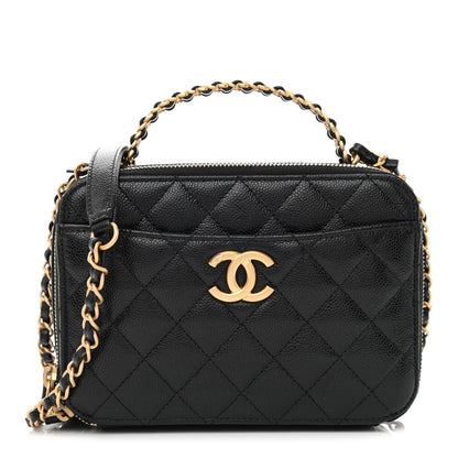 Chanel Caviar Quilted Small Pick Me Up Vanity Case Black 1 of 12